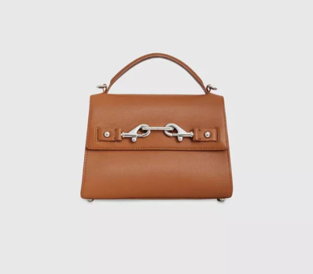 NWOT Rebecca Minkoff Lou Top Handle Tan Leather Handbag